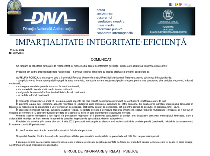 DNA comunicat